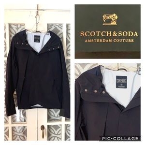 NWT SCOTCH & SODA Navy Waterproof Jacket